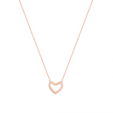 Midas 14k Rose Gold Mini Heart Necklace