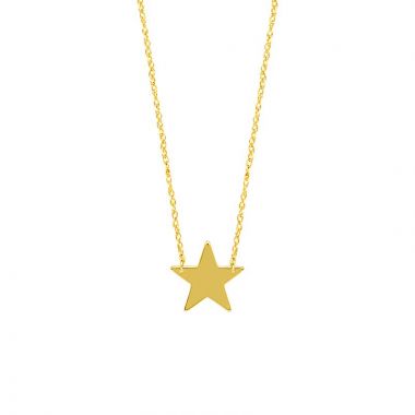 Midas 14k Yellow Gold Adjustable Star disc necklace