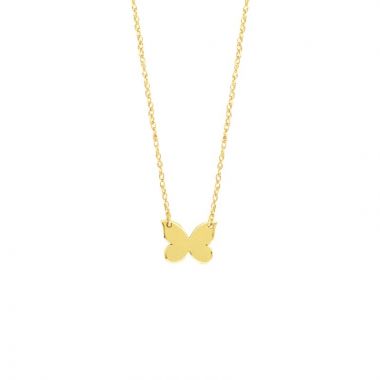Midas 14k Yellow Gold Adjustable Butterfly Disc Necklace