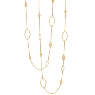 Gumuchian Secret Garden 18k Yellow Gold Delicate Motif & Chain Necklace