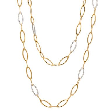Gumuchian Anita G 18k Two Tone Gold Diamond Necklace