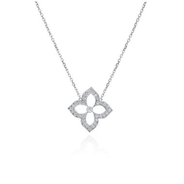 Gumuchian G. Boutique 18k White Gold Diamond Lotus Necklace