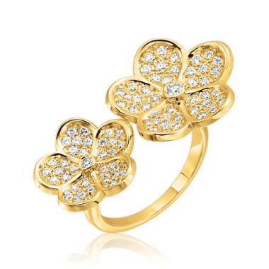 Gumuchian G. Boutique 18k Yellow Gold Diamond Daisy Ring