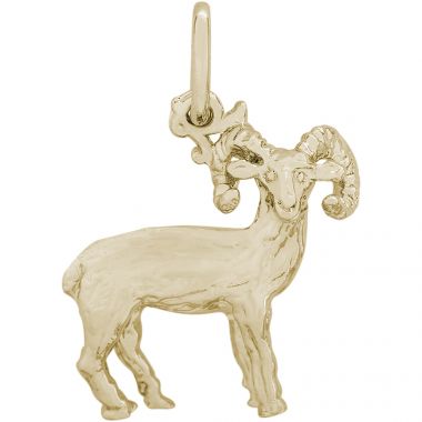 14k Gold Big Horn Sheep Charm