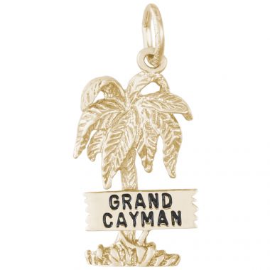 Rembrandt 14k Gold Grand Cayman Palm W/Sign Charm