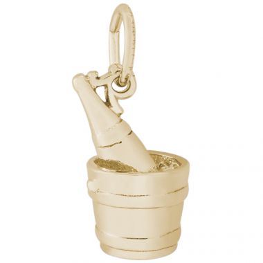 Rembrandt 14k Gold Champagne Bucket Charm