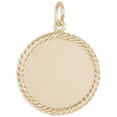 Rembrandt 14k Gold Rope Dise Charm