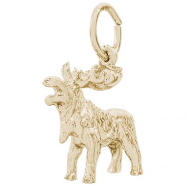 Rembrandt 14k Gold Moose 3D Charm