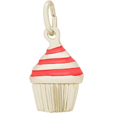 Rembrandt 14k Gold Cupcake - Red Icing Charm