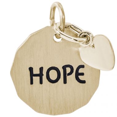 Rembrandt 14k Gold Hope Tag W/Heart Charm