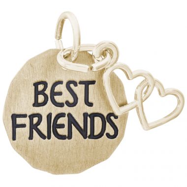Rembrandt 14k Gold Best Friends Tag W/Heart Charm