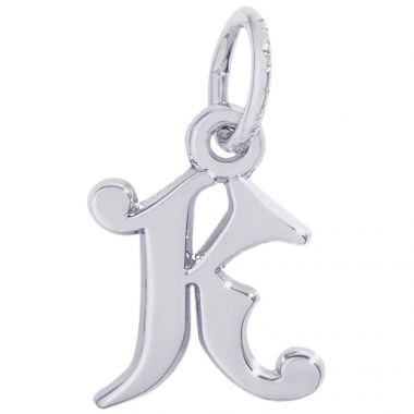 Rembrandt Sterling Silver Initial K Charm
