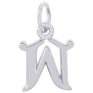 Rembrandt Sterling Silver Initial W Charm