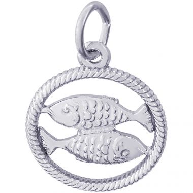Rembrandt Sterling Silver Pisces Charm