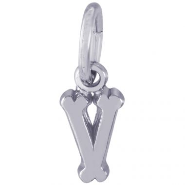 Rembrandt Sterling Silver Initial V Charm