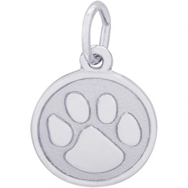 Rembrandt Sterling Silver Paw Print Charm