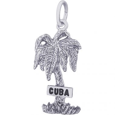 Rembrandt Sterling Silver Cuba Plam W/Sign Charm