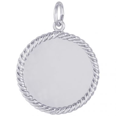Rembrandt Sterling Silver Rope Dise Charm