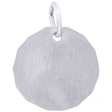 Rembrandt Sterling Silver Plain Charm Tag Charm
