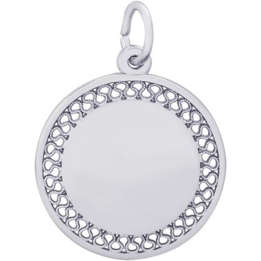 Rembrandt Sterling Silver Filigree Disc Small Charm
